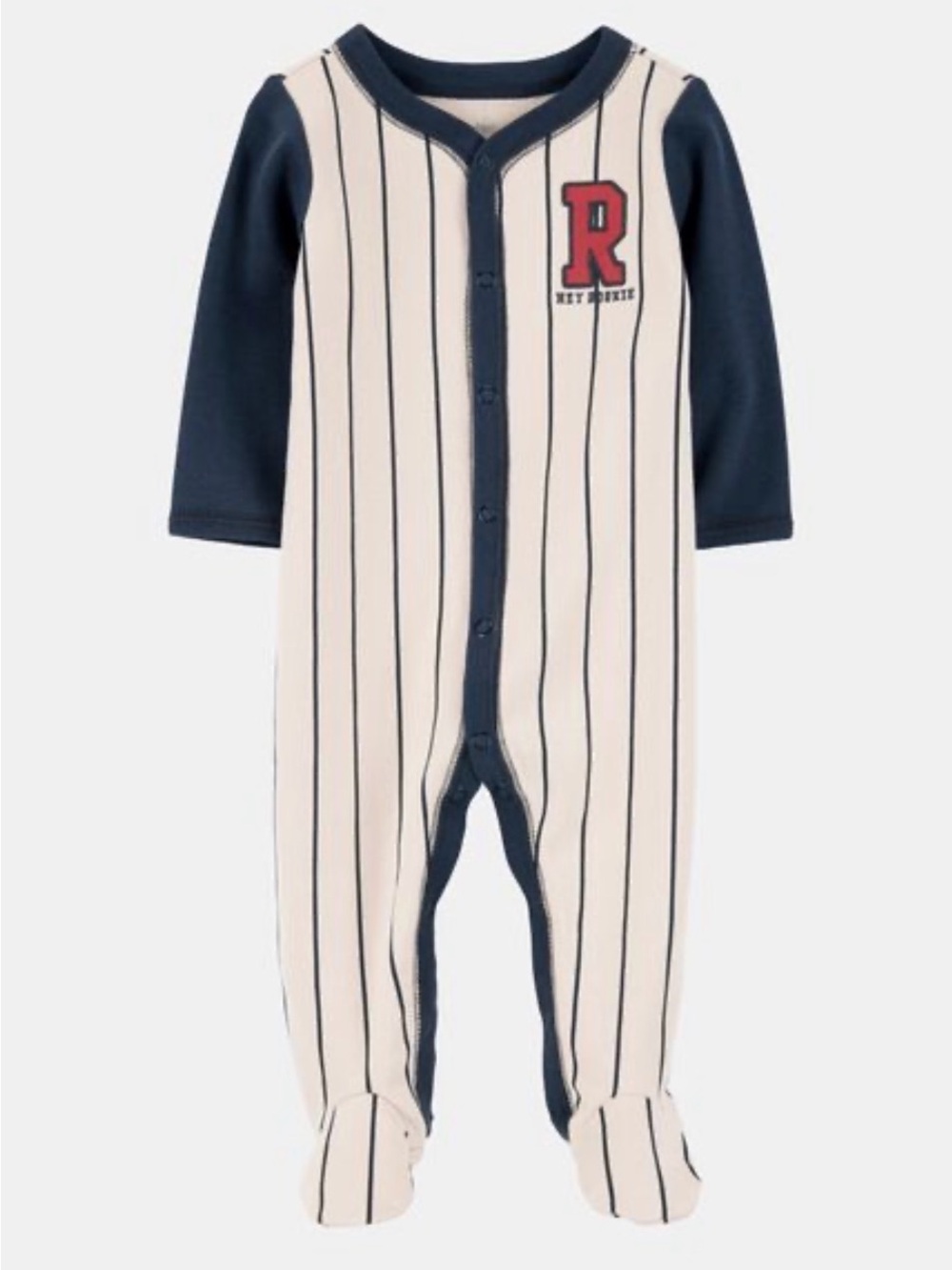 Baby Boy Baseball Rookie Snap Cotton Sleep & Play Pajamas